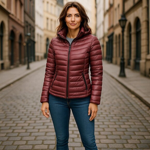 Calvin Klein Packable puffer Jacket with hood ROSE PINK - Picture 2 of 8